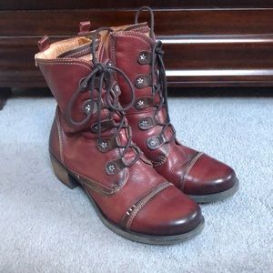 Pikolinos Leather lace up/zipper boots Size 8/38